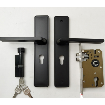 Black Panel Door Lock Economics Solid Wood Door Handle GO-SH8